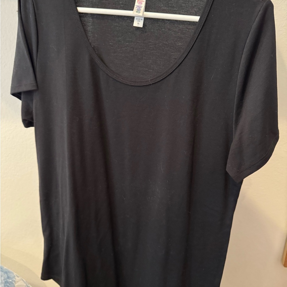 Classic Black Scoop Neck Women's Top